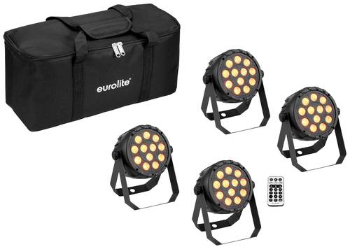 Eurolite 42110204 Set 4x LED PARty Spot Silent RG LED-PAR-Scheinwerfer von Eurolite