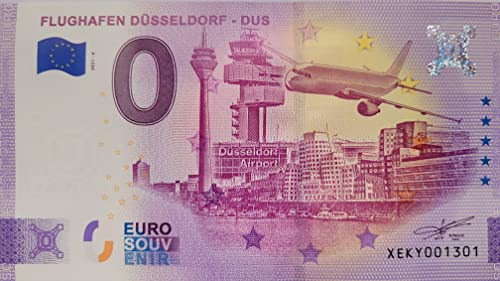 Eurosouvenir 0-Euro-Schein Düsseldorf Flughafen Airport Deutschland Souvenirschein (2021-6) Null Euro € Sammler von Eurosouvenir