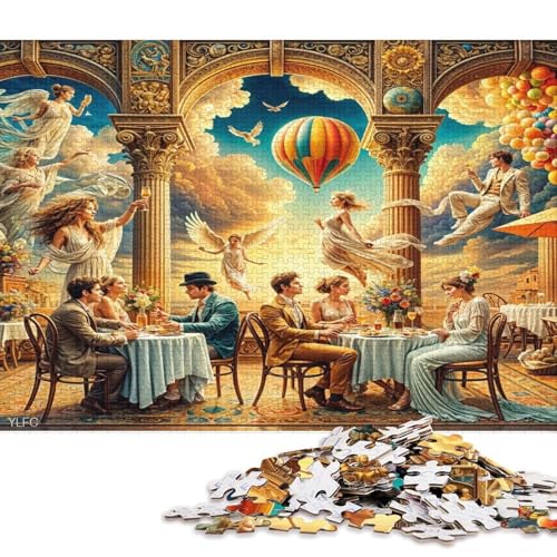 Bunte Kunst 1000 Teile Christmas Für Erwachsene Puzzles Family Challenging Games Lernspiel Home Decor Geburtstag Stress Relief Toy 1000pcs (75x50cm) von Euxclxcl