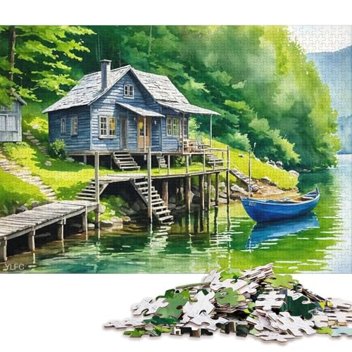 Bunte Kunst 1000 Teile Christmas Für Erwachsene Puzzles Family Challenging Games Lernspiel Home Decor Geburtstag Stress Relief Toy 1000pcs (75x50cm) von Euxclxcl