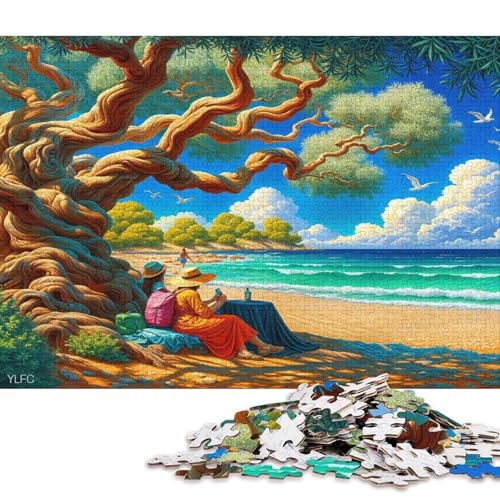 Bunte Kunst 1000 Teile Christmas Puzzle Erwachsene Geburtstag Geschicklichkeitsspiel Für Die Ganze Familie Lernspiel Home Decor Stress Relief 1000pcs (75x50cm) von Euxclxcl