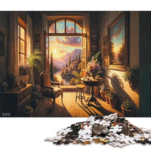 Bunte Kunst 500 Teile Christmas Puzzle Erwachsene Geburtstag Geschicklichkeitsspiel Für Die Ganze Familie Lernspiel Home Decor Stress Relief 500pcs (52x38cm) von Euxclxcl