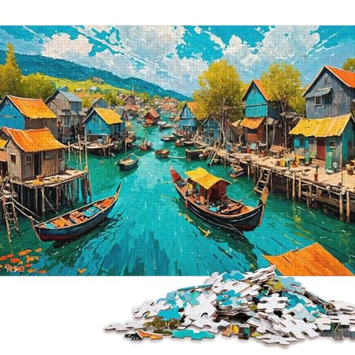 Bunte Kunst Puzzle 300 Teile Christmas Für Erwachsene Geburtstag Family Challenging Games Lernspiel Home Decor Entspannung Und Intelligenz 300pcs (40x28cm) von Euxclxcl