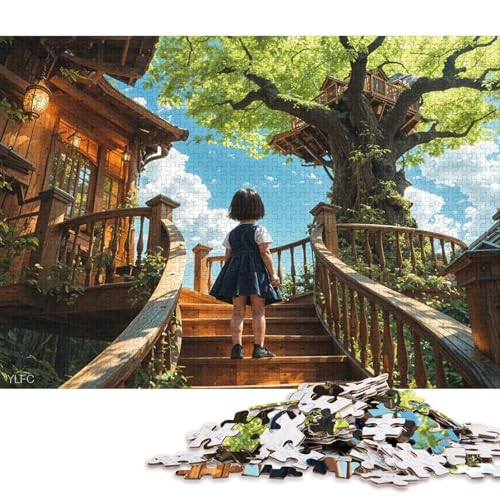 Bunte Kunst Puzzle Für Erwachsene 1000 Teile Christmas Family Challenging Games Educational Game Geburtstag Moderne Wohnkultur Stress Relief Toy 1000pcs (75x50cm) von Euxclxcl