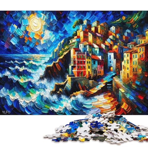 Bunte Kunst Puzzles 1000 Teile Christmas Für Erwachsene Family Challenging Games Wohnkultur Geburtstag Lernspiel Entspannung Und Intelligenz 1000pcs (75x50cm) von Euxclxcl