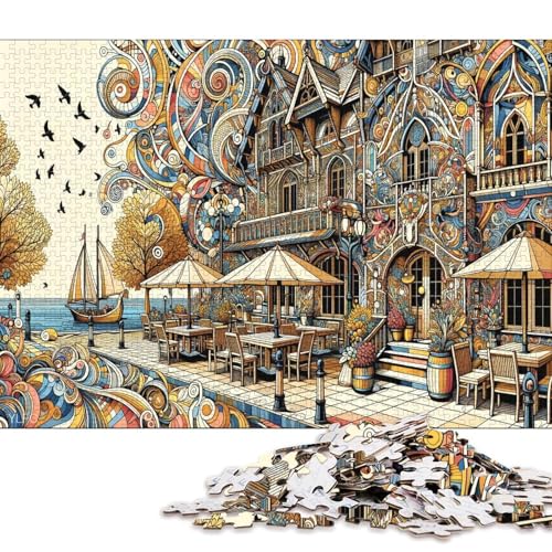 Gotischer Stil 1000 Teile Christmas Für Erwachsene Puzzles Educational Game Family Challenging Games Geburtstag Moderne Wohnkultur Stress Relief 1000pcs (75x50cm) von Euxclxcl