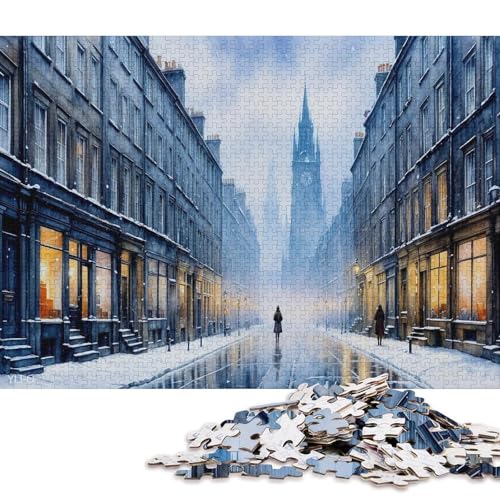 Gotischer Stil 1000 Teile Christmas Für Erwachsene Puzzles Geburtstag Family Challenging Games Lernspiel Home Decor Stress Relief 1000pcs (75x50cm) von Euxclxcl