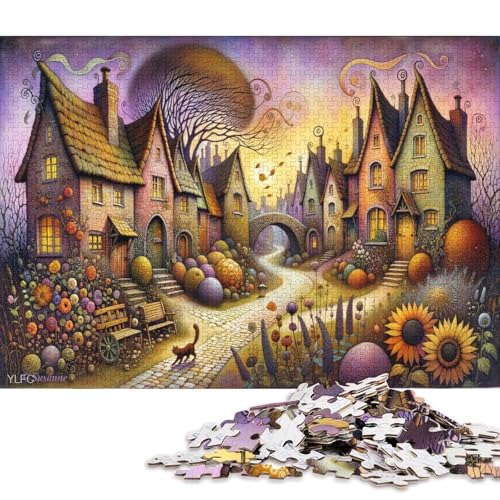 Gotischer Stil 1000 Teile Christmas Puzzle Erwachsene Geburtstag Geschicklichkeitsspiel Für Die Ganze Familie Lernspiel Home Decor Stress Relief 1000pcs (75x50cm) von Euxclxcl