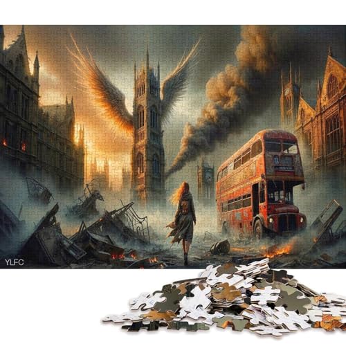 Gotischer Stil 1000 Teile Christmas Puzzle Erwachsene Geburtstag Geschicklichkeitsspiel Für Die Ganze Familie Lernspiel Home Decor Stress Relief 1000pcs (75x50cm) von Euxclxcl