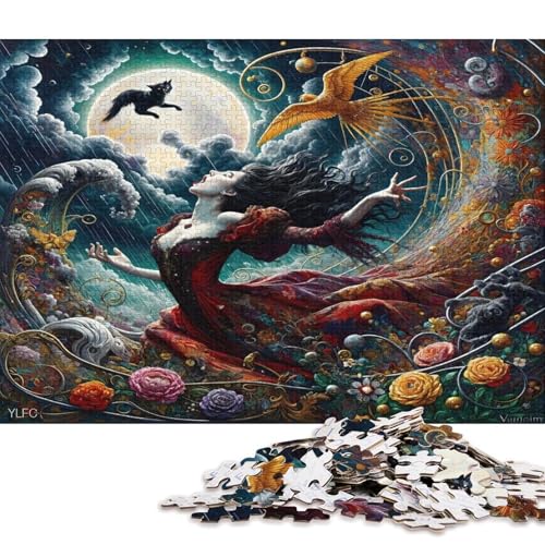 Gotischer Stil 1000 Teile Christmas Puzzle Für Erwachsene Home Decor Family Challenging Games Geburtstag Educational Game Stress Relief Toy 1000pcs (75x50cm) von Euxclxcl