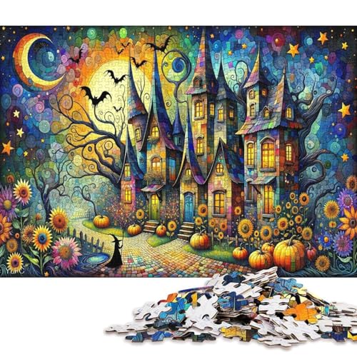 Gotischer Stil 300 Teile Christmas Puzzle Für Erwachsene Home Decor Family Challenging Games Geburtstag Educational Game Stress Relief Toy 300pcs (40x28cm) von Euxclxcl