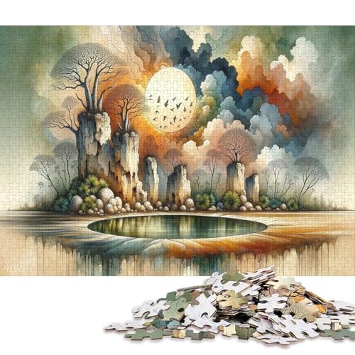 Gotischer Stil 300 Teile Christmas Puzzles Erwachsene Geburtstag Lernspiel Home Decor Family Challenging Games Entspannung Und Intelligenz 300pcs (40x28cm) von Euxclxcl