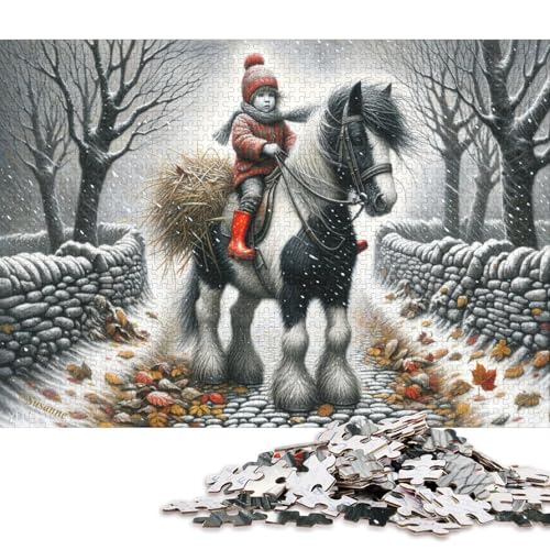 Gotischer Stil 500 Teile Christmas Puzzle Erwachsene Geburtstag Geschicklichkeitsspiel Für Die Ganze Familie Lernspiel Home Decor Stress Relief 500pcs (52x38cm) von Euxclxcl