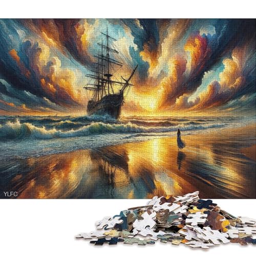 Gotischer Stil Puzzle Für Erwachsene 1000 Teile Christmas Family Challenging Games Educational Game Geburtstag Moderne Wohnkultur Stress Relief Toy 1000pcs (75x50cm) von Euxclxcl