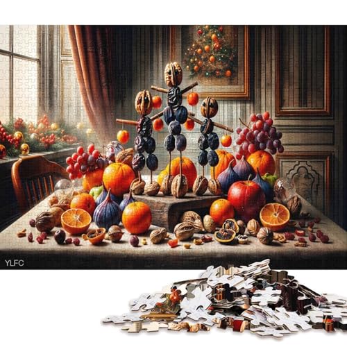 Magisches Gemüse 300 Teile Christmas Für Erwachsene Puzzles Family Challenging Games Lernspiel Home Decor Geburtstag Stress Relief Toy 300pcs (40x28cm) von Euxclxcl