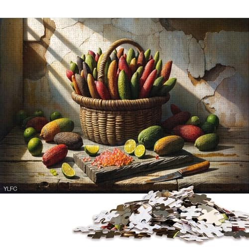 Magisches Gemüse 500 Teile Christmas Puzzles Erwachsene Geburtstag Lernspiel Home Decor Family Challenging Games Entspannung Und Intelligenz 500pcs (52x38cm) von Euxclxcl