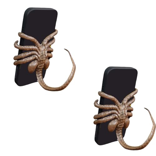 Euyehn Facehugger Handyhalter, Halloween-Grusel-Kreatur-Telefonhalter – gruselige Kreatur, Schreibtisch-Handyhalter, Telefonständer zum Lernen, 2 Stück von Euyehn