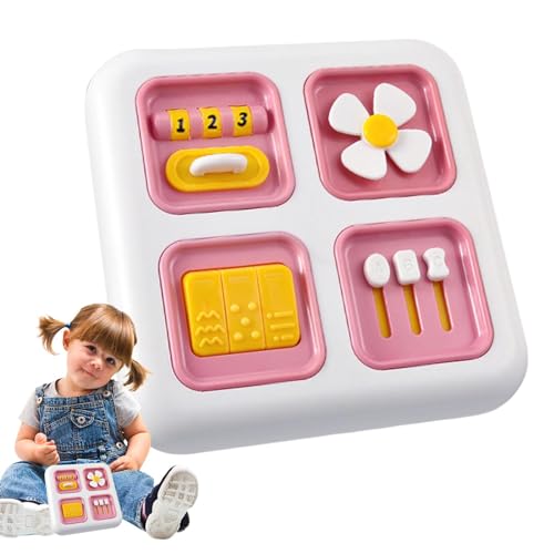 Euyehn Fidget Board, Sensory Board,Busy Maze Fidget-Aktivitätsspielzeug für Kinder - 6 Aktivitäten, sensorische Zappelaktivität, Lernspielzeug, Reisespielzeug für frühe Feinmotorik für Mädchen und von Euyehn