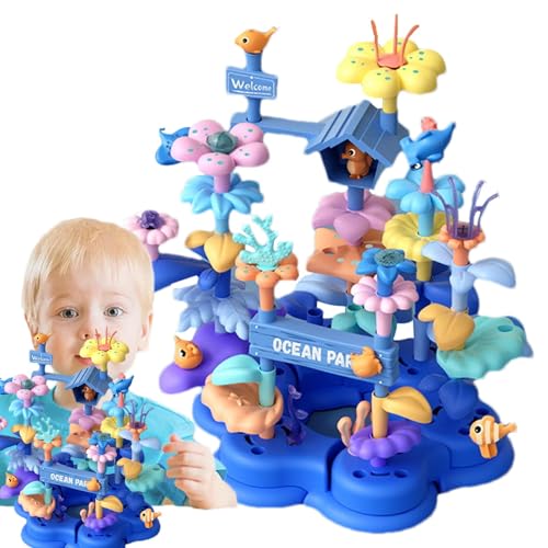 Euyehn Kinder-Gartenset, Blumengarten-Spielzeug | Vorschulspielzeug 61-teiliges Bauspielzeug für spaßiges Lernen | Blumengartenspielzeug, multifunktionale Spielzeugbaukästen zur Steigerung der von Euyehn