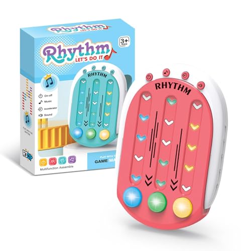 Euyehn Rhythmus-Spiel-Controller, Push-Konsolen-Spiel, interaktive Musik-Push-Spiele, Handtasten-Tischspiel mit Musik und Licht für , Mädchen, Teenager von Euyehn