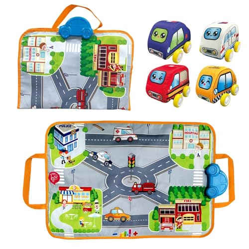 Euyehn Verkehrsteppich für Kinder, frühes Lernen, musikalischer Verkehrsteppich, Stabiler Spielteppich, Kinderteppiche für Spielzimmer, Schlafzimmer, Klassenzimmer, Mädchen, von Euyehn