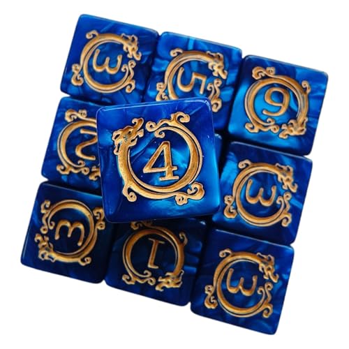 Euyehn Würfelspiele Für Familien - Tischspiele Polyeder Würfel Set - 10 Stück Kreatives Drachenmuster Design Rollenspiel Deko Schreibtisch Auto Kinder Erwachsene Euyehn Würfelspiele Für Familien - Tischspiele Polyeder Würfel Set - 10 Stück Kreatives Drachenmuster Design Rollenspiel Deko Schreibtisch Auto Kinder Erwachsene von Euyehn