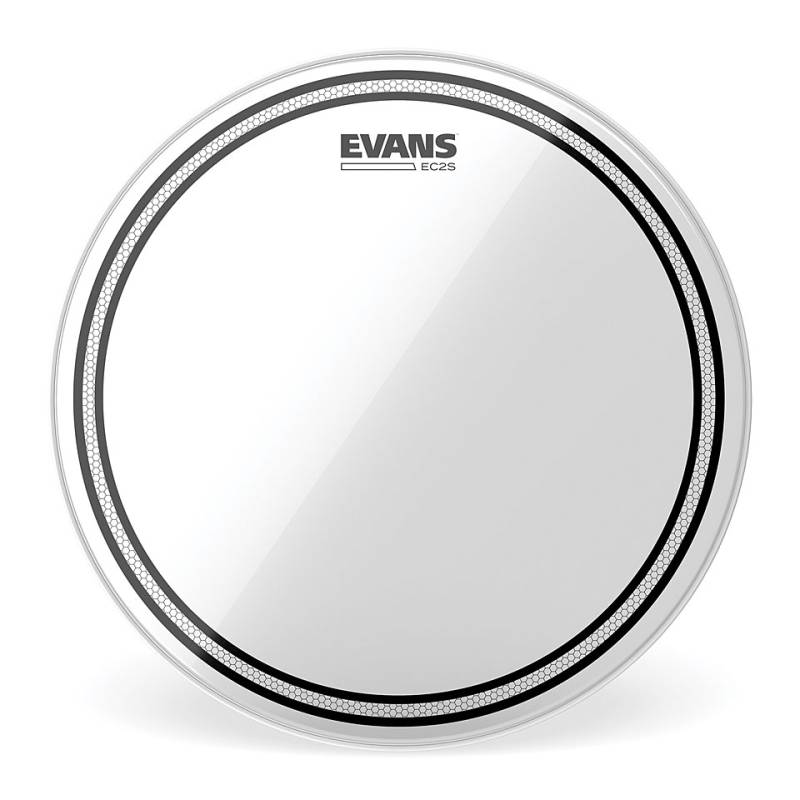 Evans Edge Control EC2S Clear 12" Tom Head Tom-Fell von Evans