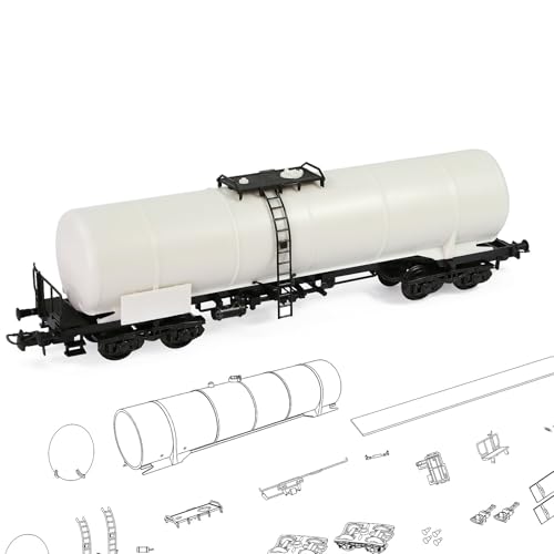 Evemodel 1 Set Spur H0 1:87 Unbemahlte Modell Bahn Zug Kesselwagen Öltankwagen Klebstoff Zubehörteil von Evemodel