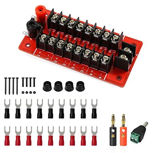 Evemodel 1 Set Stromverteiler 20A 3 Eingänge 8 Paare Ausgänge Verteilermodul für DC AC Spannung von Evemodel