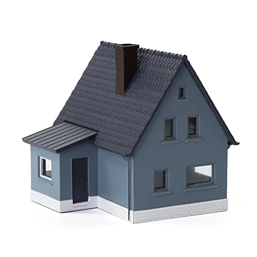 Evemodel 1Stk. Spur N 1:160 Häuser Einfamilienhaus Pavillon Break Zubehör für die Modelleisenbahn Dekor (blau) von Evemodel