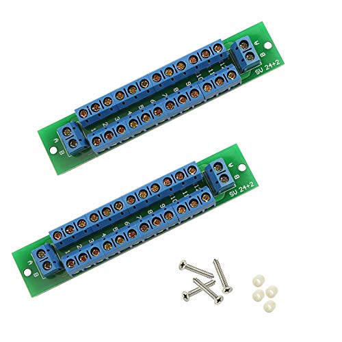 Evemodel 2X Power Distribution Board Stromverteiler 2 Eingänge 13 Paare Ausgänge für DC AC Spannung PCB007-2-EU von Evemodel