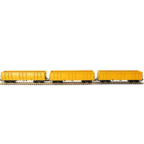 Evemodel 3Stk.Spur H0 Gelb Offener Güterwagen 1:87 Hochbordwagen Transport Bereich Güterverkehr Ealos der SBB von Evemodel