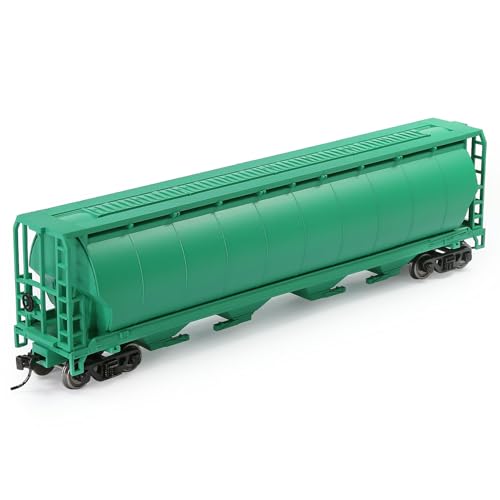 Evemodel C8744 HO Maßstab 1:87 zylindrisch abgedeckter Getreidehopfer Auto Rollstock Modelleisenbahn (Grün) von Evemodel