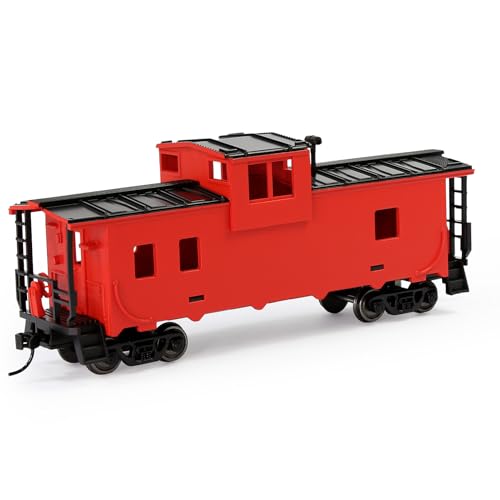 Evemodel C8763 1 Einheit lackiert 1:87 HO Maßstab 36' Wide Vision Caboose Wagons Modelleisenbahn (rot) von Evemodel