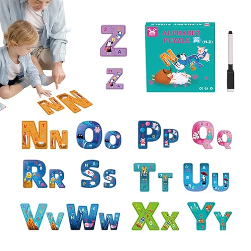 Eventerde Alphabet-Puzzle, Alphabet-Spielzeug für Kinder - 57-teilige Puzzles mit englischen Buchstaben | Interaktives Montessori-Spielzeug, Lernaktivitäten im Vorschulalter, Kleinkind-Puzzles für von Eventerde