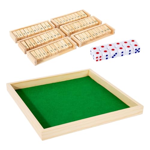 Eventerde Close The Box - Gesellschaftsspiel Aus Holz Für 2-4 Spieler Mit Würfeln - Tragbares Interaktives Gesellschaftsspiel Für Familienabend Campingausflüge Teamspiele Und Geselligkeit Eventerde Close The Box - Gesellschaftsspiel Aus Holz Für 2-4 Spieler Mit Würfeln - Tragbares Interaktives Gesellschaftsspiel Für Familienabend Campingausflüge Teamspiele Und Geselligkeit von Eventerde