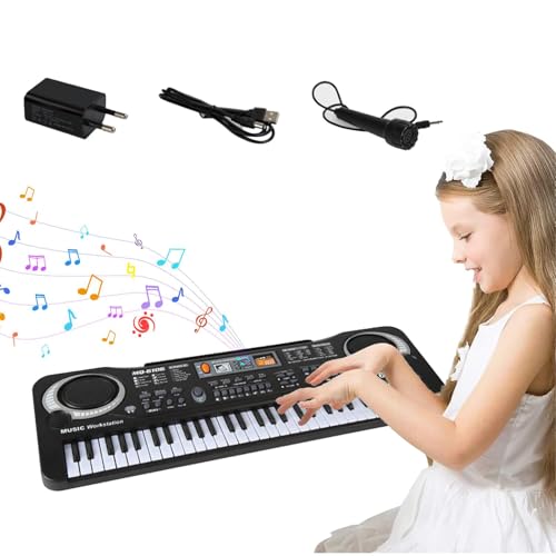 Eventerde Elektronisches Instrument für Kinder,Klaviertastatur für Kinder - 61 Tasten zum Erlernen elektronischer Kinderinstrumente,Elektronisches Klavierspielzeug, frühes Lernen, pädagogische von Eventerde