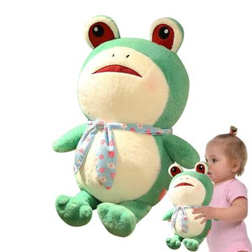 Eventerde Frosch gefülltes Spielzeug, grüner Frosch -Stofftier | Froschdekoration,Nettes grüne Croak -Tierkissen für Zuhause, Weihnachten und Wohnzimmerdekorationen von Eventerde