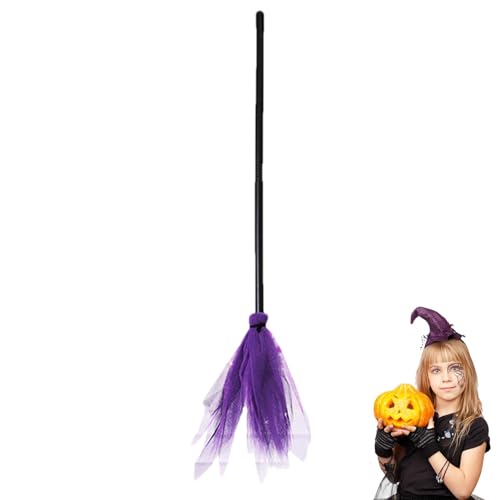 Eventerde Halloween Hexenbesen, Hexenbesen für Kleinkinder,Hexendekor Besen Requisiten Halloween Hexenbesen | Dekoratives Halloween-Kostümzubehör, multifunktionales Rollenspielzubehör für Kinder von Eventerde