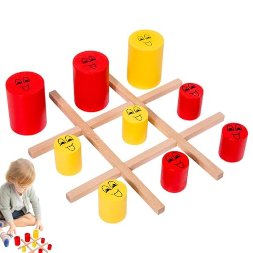 Eventerde Holzrätselspiel, Puzzle -Schachspiel | Interaktive Klassische Brettspiele für Familie - Frühkindliches Schachspielzeug für Familienunterhaltung 4-8 Jahre alt von Eventerde