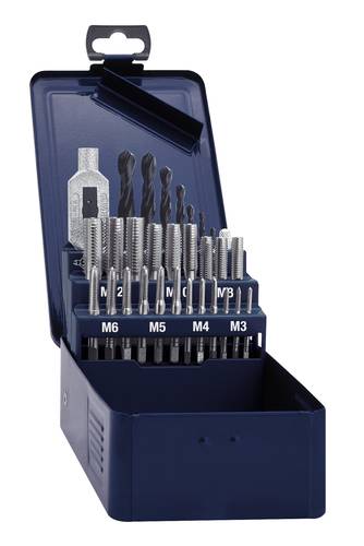 Eventus by Exact 10703 Handgewindebohrer-Set 15teilig metrisch Rechtsschneidend DIN 352 HSS 1 Set von Eventus by Exact