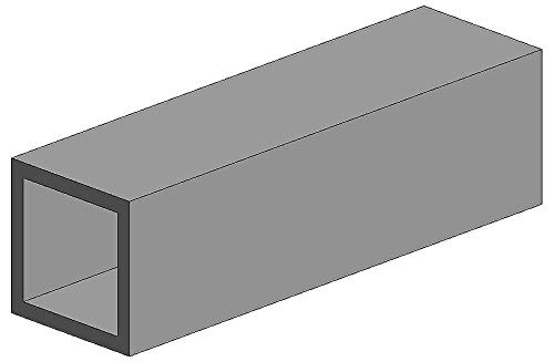 EVERGREEN 500252 Quadratrohr, 35 cm lang, 3,2 mm Kantenl-1/8. 3 Stück, Mehrfarbig von Evergreen