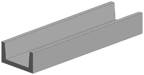 Polystyrol U-Profil (L x B x H) 350 x 0.94 x 1.5mm 4St. von Evergreen