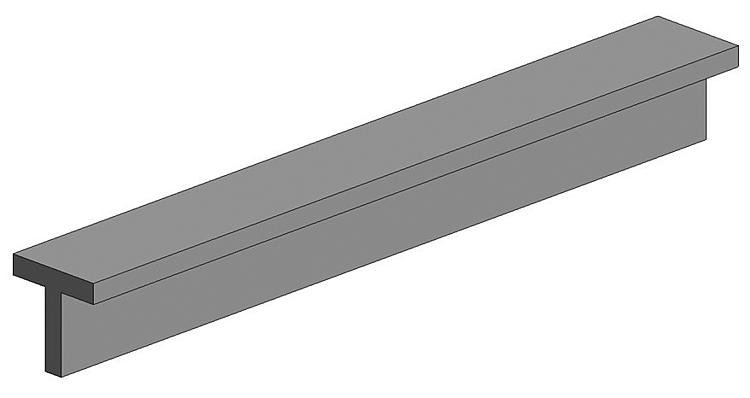 T-Profil, 35 mm lang, Höhe/Breite 1,4 mm, 4 Stück von Evergreen