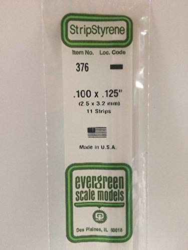 evergreen 376 Vierkantprofile, 600x2,5x3,2 mm, 11 Stück von Evergreen