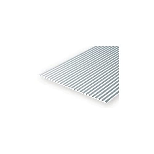 evergreen 4527 - Wellblech, Spiel, 1 x 150 x 300 mm, Raster 1.50 mm, 1 Stück, Grau von Evergreen