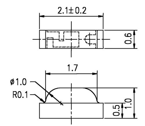 Everlight Opto 12-215SURC/S530-A2/TR8 SMD-LED Sonderform Rot 48 mcd 130° 20mA 2V Tape cut von Everlight Opto