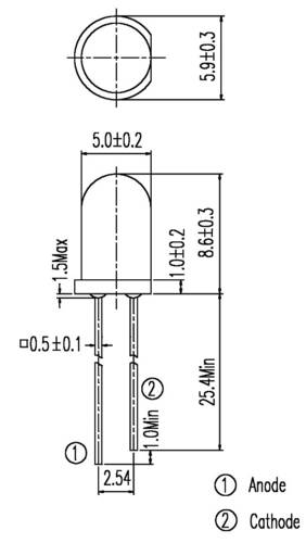 Everlight Opto IR 333 IR-Emitter 940 nm 20° 5mm radial bedrahtet von Everlight Opto