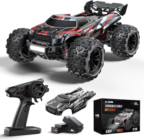 Evmore 1:16 Ferngesteuertes Auto – 55 km/h RC Truck, 4x4 Offroad Geländewagen, IPX4 wasserdichter Drift Rennwagen – Hochgeschwindigkeits-Spielzeug für Kinder & Erwachsene Evmore 1:16 Ferngesteuertes Auto – 55 km/h RC Truck, 4x4 Offroad Geländewagen, IPX4 wasserdichter Drift Rennwagen – Hochgeschwindigkeits-Spielzeug für Kinder & Erwachsene von Evmore