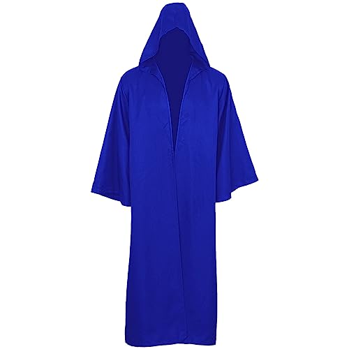 Ewleguzka Damen Kapuzenmantel Umhang Unisex Halloween Jedi Robe Cosplay Party Ritter Hoodie Kostüm für Erwachsene Weihnachten Party Cosplay Kostüm Vampir Umhang Tunika Kapuzenuniform von Ewleguzka